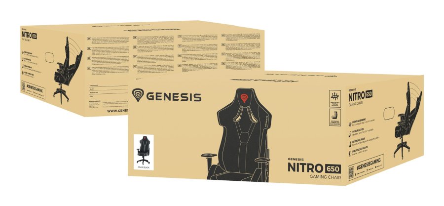 GENESIS Nitro 650 Gaming lnestol Polstret sde Sort #11