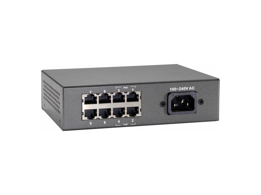 LevelOne FEP-0812 netv�rksswitch Fast Ethernet (10/100) Str�m over Ethernet (PoE) Sort #3