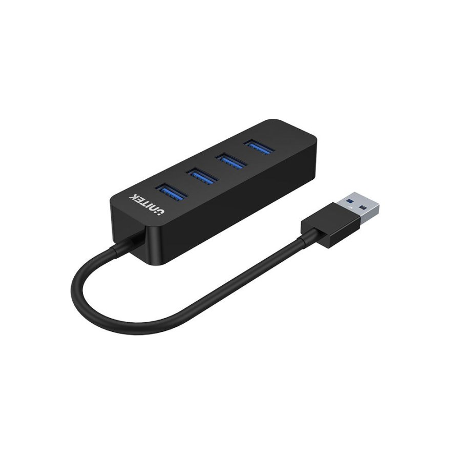 UNITEK uHUB Q4 USB 3.2 Gen 1 (3.1 Gen 1) Type-A 5000 Mbit/s Sort #3