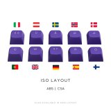 Dark Project ALU87B Celestial, G3MS Voidstone Switch, UK/DE/AT/ES/IT/FI/NO/SE/DK tastatur Spil USB QWERTZ Dansk, Engelsk, Tysk, Italiensk, Nordisk, Norsk, Spansk, Svensk, UK engelsk Lilla #18