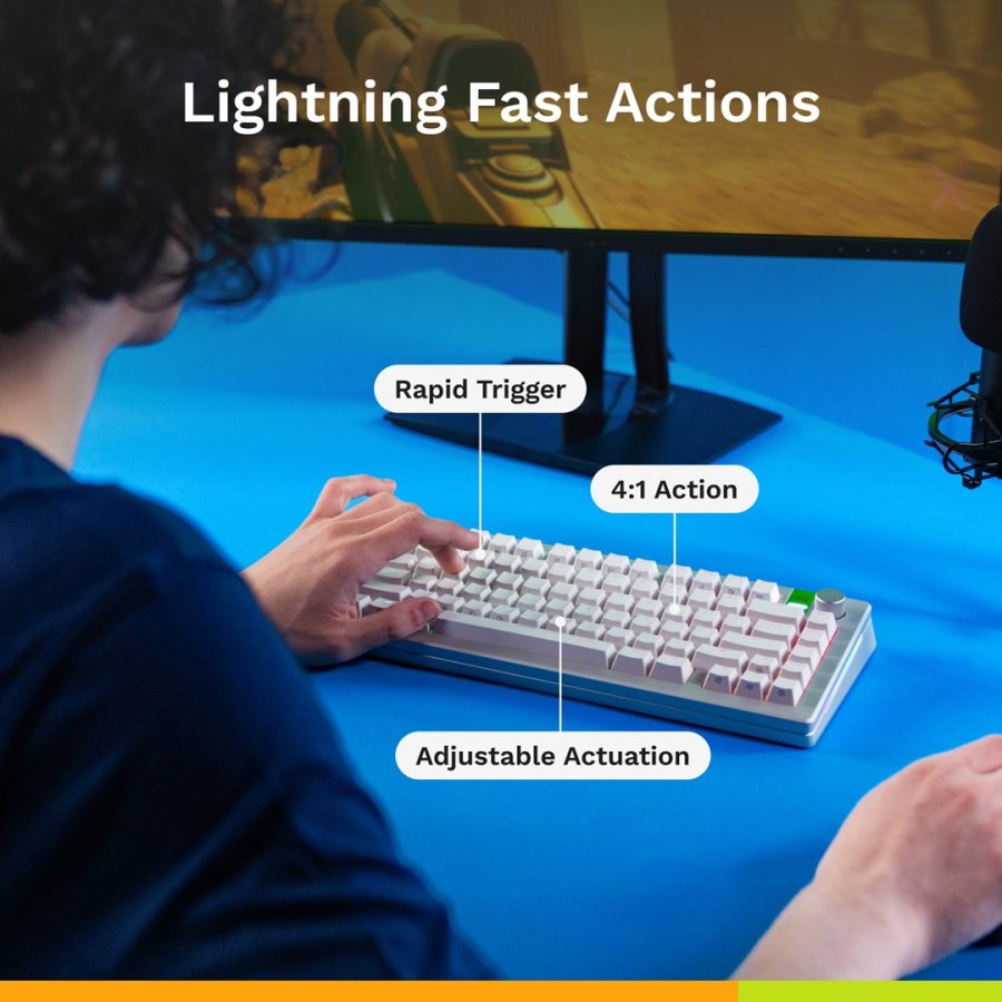 Glorious Gaming GMMK 3 PRO HE 75% Prebuilt tastatur Spil USB QWERTY US engelsk Sort #10