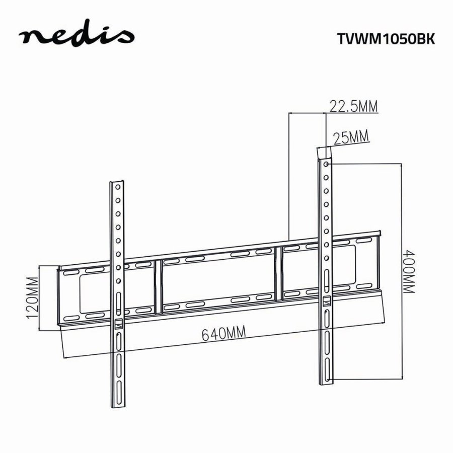Nedis TVWM1051BK tv-beslag 177,8 cm (70