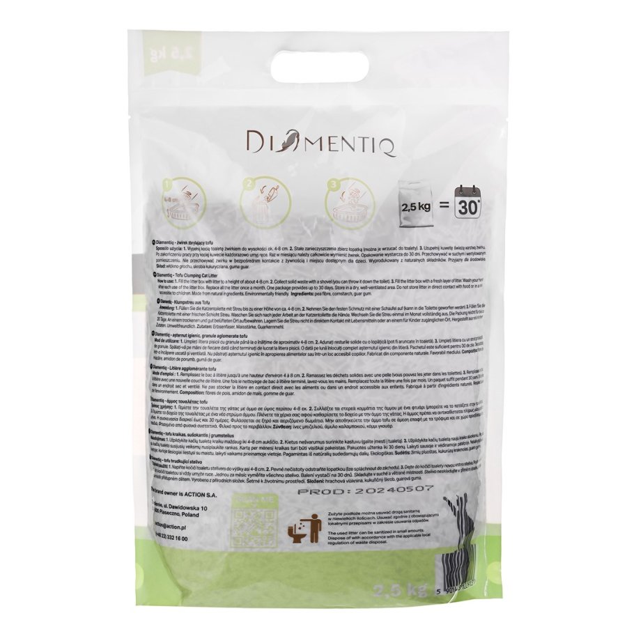 DIAMENTIQ Tofu Matcha Ultra clumping - plantegrus - 2,5 kg #5