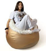 Puf GO GIFT Hvid Guld Oxford tejido antidesgarros #3