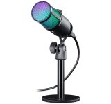 Mikrofon przewodowy Defender GLOW GMC 400 ze statywem STREAM strumieniowy RGB USB #3