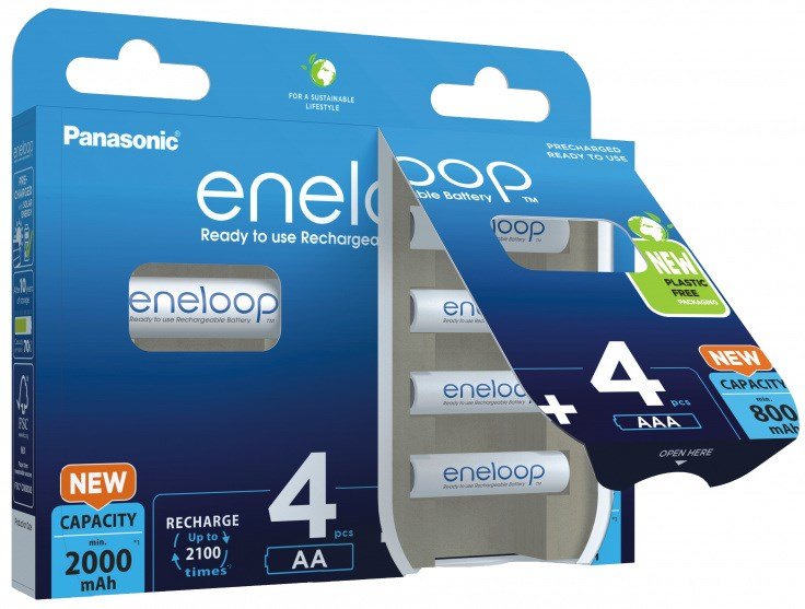 Genopladelige batterier PANASONIC ENELOOP 4x AA 2000 mAh + 4x AAA 800 mAh 8 szt (BK-3MCDE+4MCDE/8CP) #3