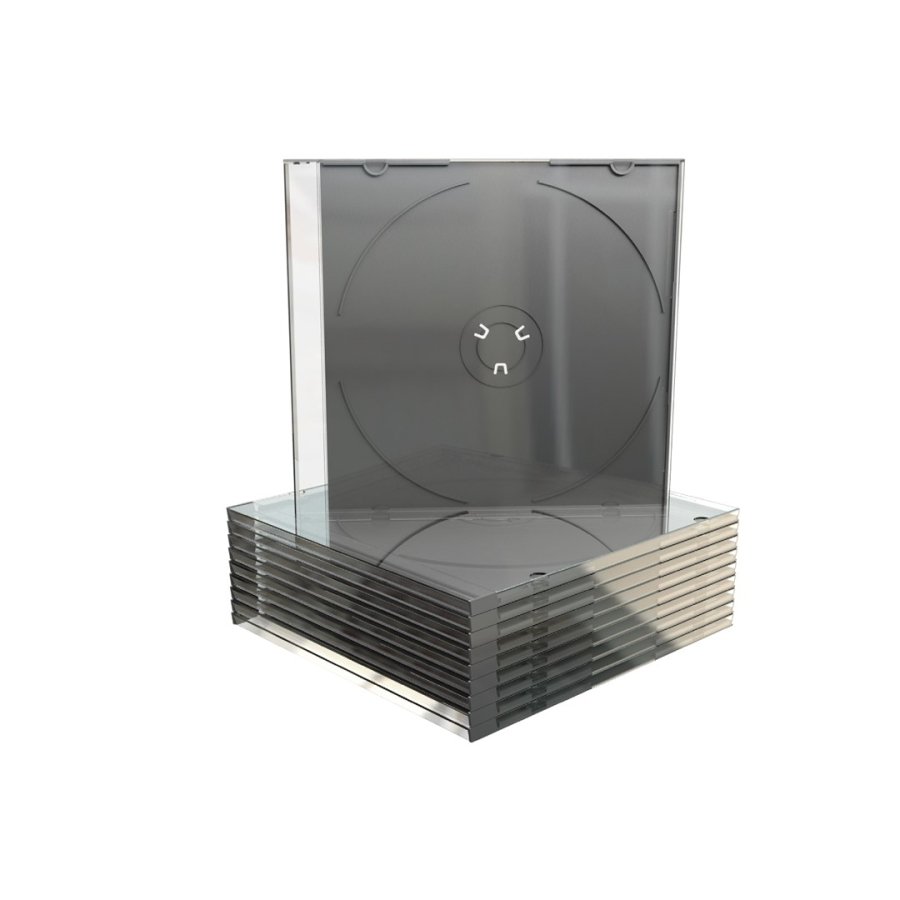 MediaRange BOX21 optisk disk etui Smykkeboks 1 diske Sort, Transparent #1