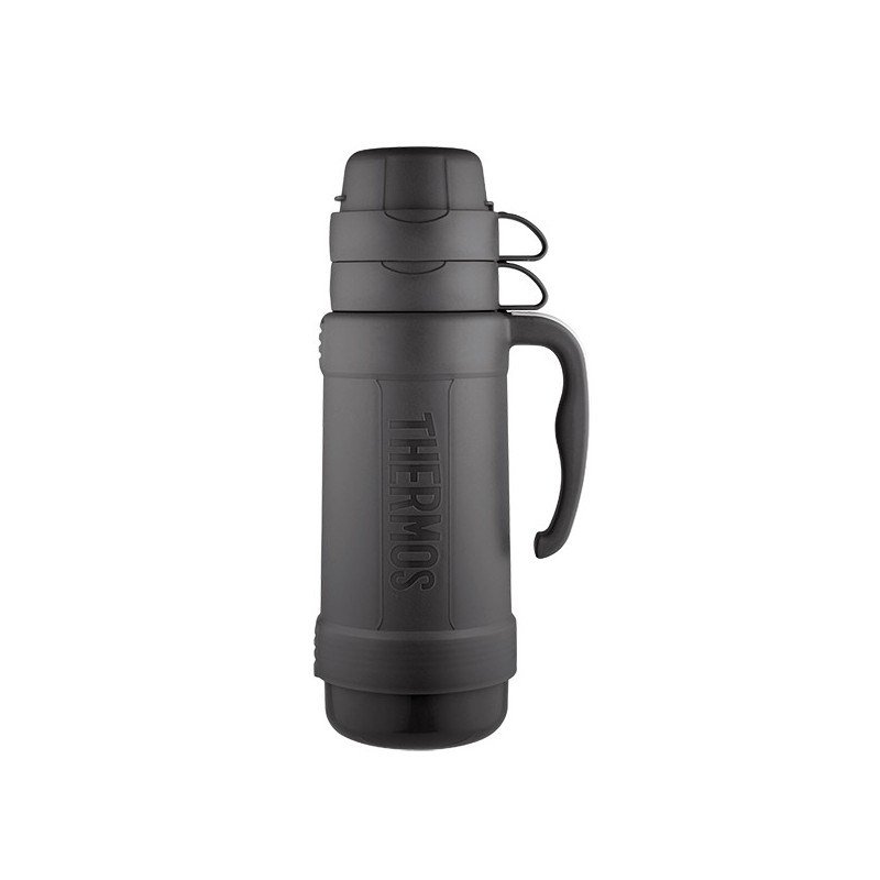 Glastermokande med to kopper 1 l sort 194530 THERMOS #1