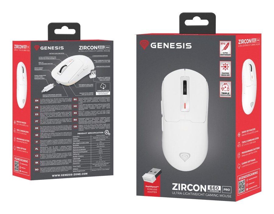 GENESIS NMG-2194 mus Spil Ambidextrous Bluetooth + USB Type-C Optisk 26000 dpi #5