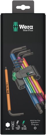 WERA 950 SPKL/9 SM N Multicolor Hex-Plus Hex Key Set High Torque #3