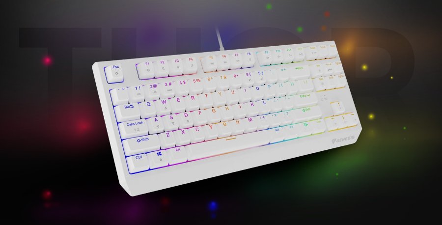 GENESIS Thor 230 TKL tastatur Spil USB + RF Wireless + Bluetooth QWERTY Hvid #15