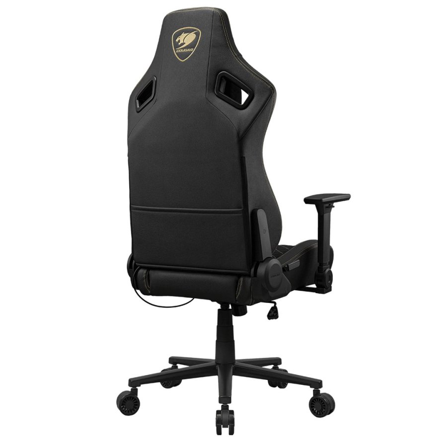 COUGAR CGR-DFF-GLB PC gamingstol Polstret vatteret s�de Sort, Guld #9