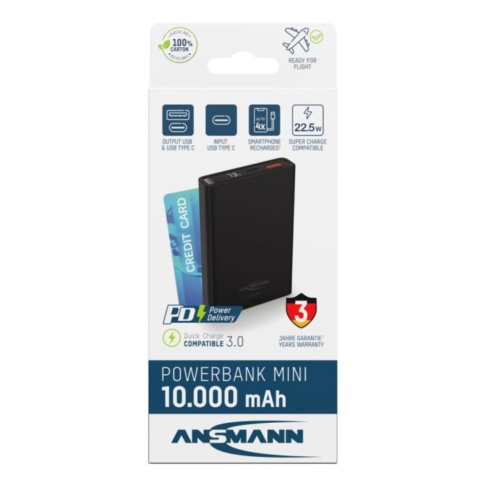 Ansmann 1700-0154 powerbank Lithium-Ion (Li-Ion) 10000 mAh Sort #12