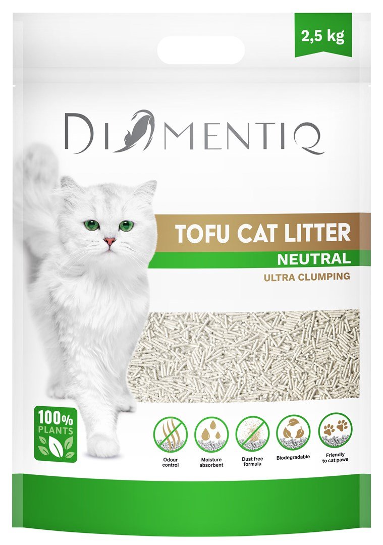 DIAMENTIQ Tofu Neutral Ultra clumping - plantegrus - 2,5 kg #1