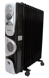 VOLTENO OIL-FILLED RADIATOR 11-FIN TURBO+TIMER BLACK 2500W+400W #3