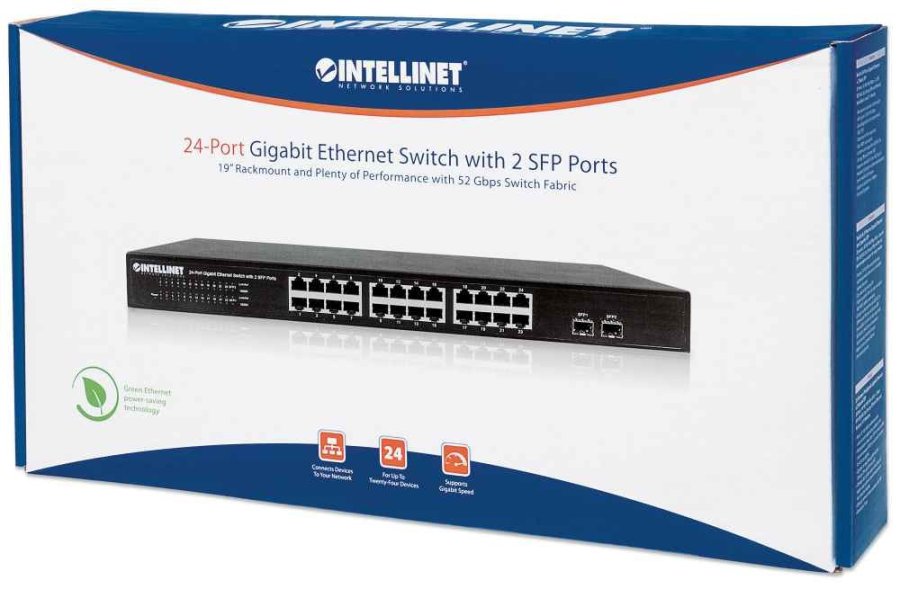 Intellinet 561044 netvrksswitch Ikke administreret L2 Gigabit Ethernet (10/100/1000) 1U Sort #7