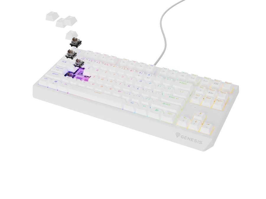 GENESIS Thor 230 TKL tastatur Spil USB + RF Wireless + Bluetooth QWERTY Hvid #3