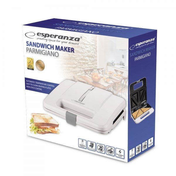 Esperanza EKT010W sandwichtoaster 1000 W Hvid #4