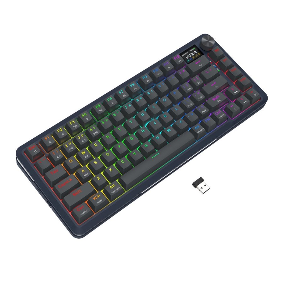 REDRAGON K708-RGB-PRO FLEKACT tastatur USB + RF Wireless + Bluetooth Sort #9