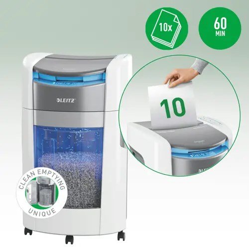 Leitz 80420000 IQ Optimax AutoFeed 300 papirmakulator, P4, 300 ark, 25 l affaldsbeholder #12
