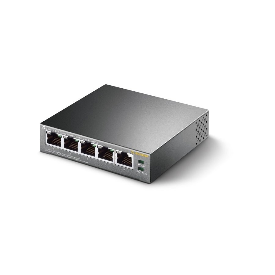 TP-Link TL-SG1005P Ikke administreret Gigabit Ethernet (10/100/1000) Str�m over Ethernet (PoE) Sort #4
