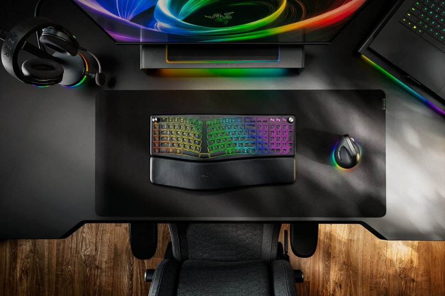 Razer Pro Type Ergo tastatur Universel USB + RF Wireless + Bluetooth QWERTY US engelsk Sort #5