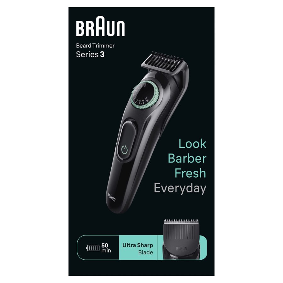 Braun BeardTrimmer 3 BT3421 Batteri 40 2 cm Sort #5