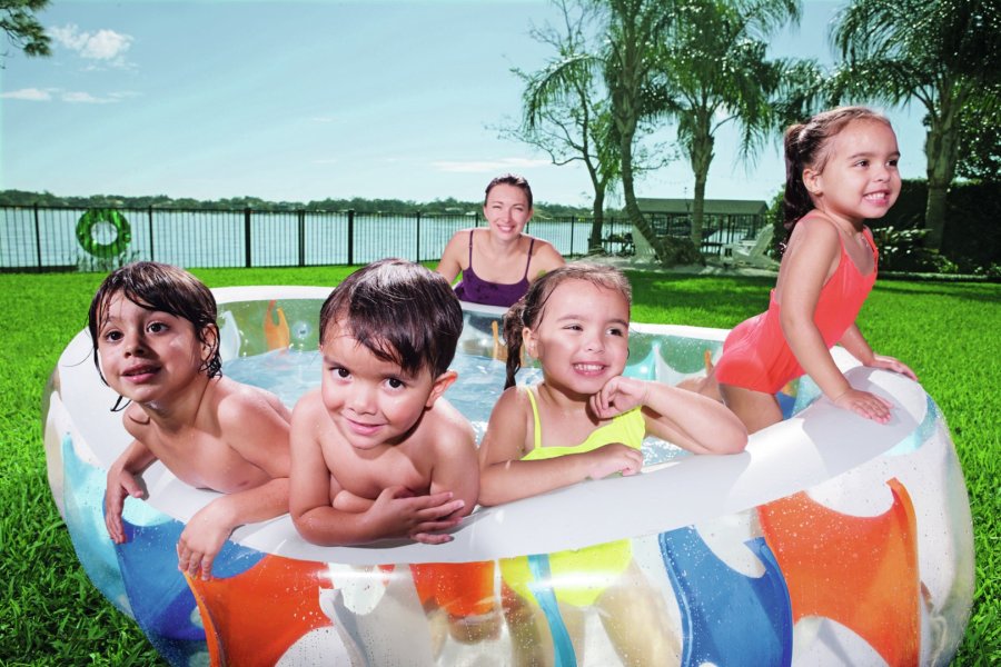 Bestway 54066 swimmingpool til over jorden Oppustelig pool Oval 542 L Flerfarvet #20