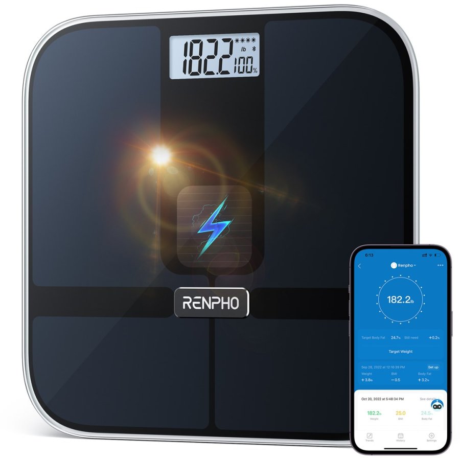 Renpho Elis Solar 2 Firkant Sort Elektronisk personlig v�gt #1