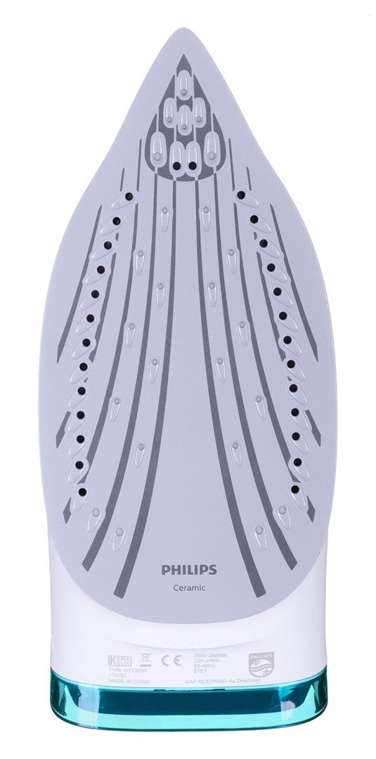 Philips 3000 series DST3030/70 strygejern Dampstrygejern Keramisk strygesl 2400 W Turkis #7