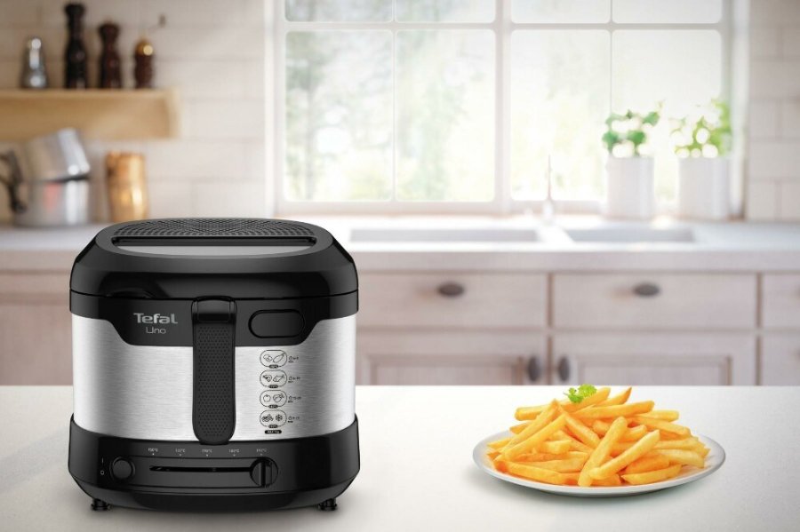 Tefal Uno FF215D Enkelt Enkeltstende 1600 W Frituregryde Sort, Rustfrit stl #15