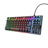 Trust GXT 833 Thado tastatur Spil USB Hollandsk Sort, Slv #1