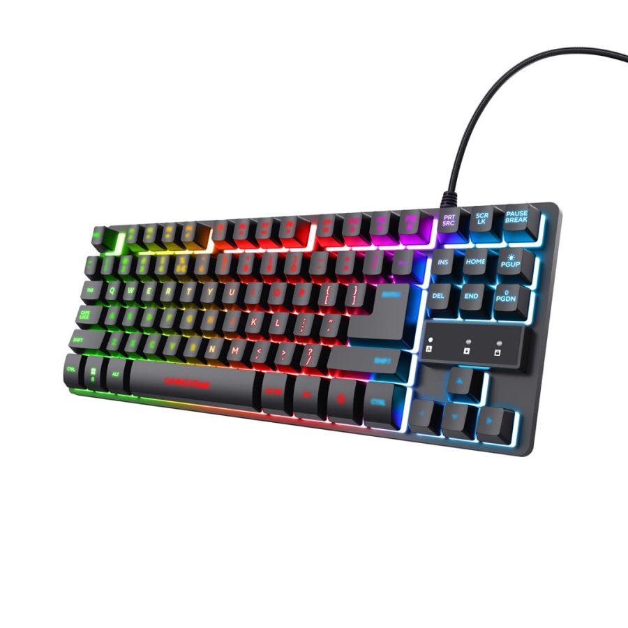 Trust GXT 833 Thado tastatur Spil USB Hollandsk Sort, Slv #1