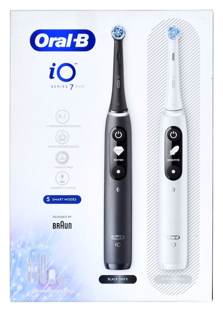 Braun Oral-B iO7 DuoPack Black + White elektrisk tandbrste #15