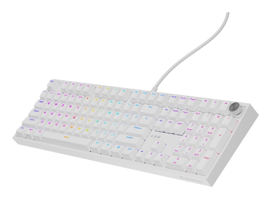 KLAWIATURA DLA GRACZY GENESIS THOR 404 US PODWIETLENIE RGB MECHANICZNA BIAA OUTEMU PEACH SILENT #7