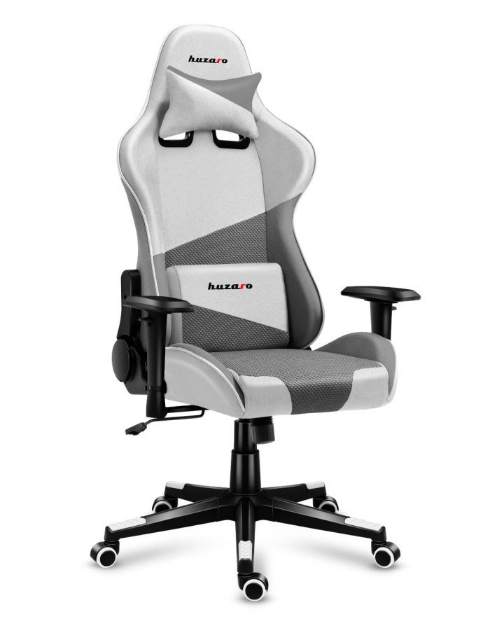 Huzaro Force 6.2 PC gamingstol Spand (vugge) sde Gr, Hvid #1