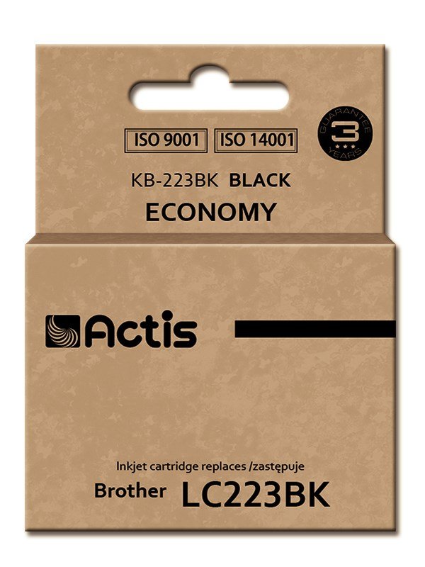 Actis KB-223Bk blk (erstatning Brother LC223BK; Standard; 16 ml; sort) #1