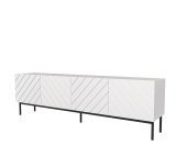 ABETO RTV-skab p sort stlramme 200x42x60 hvid/blank hvid #1