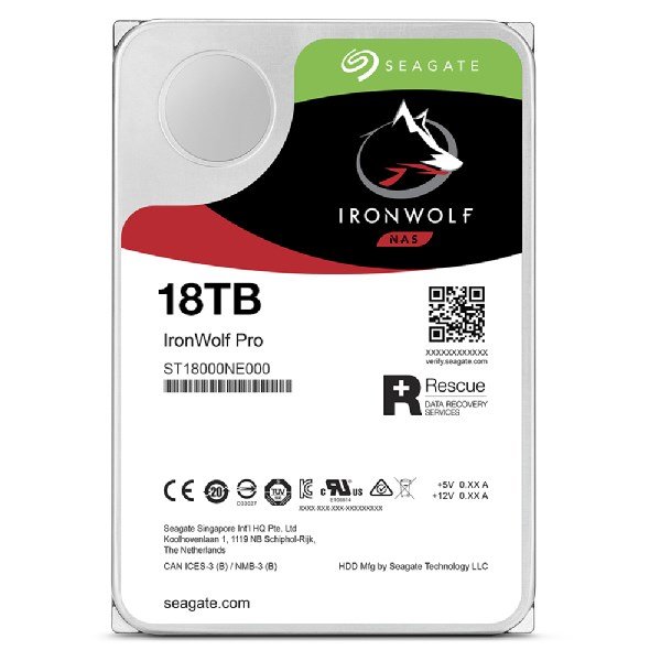 Seagate IronWolf Pro ST18000NT001 harddisk 18 TB 7200 rpm 256 MB 3.5