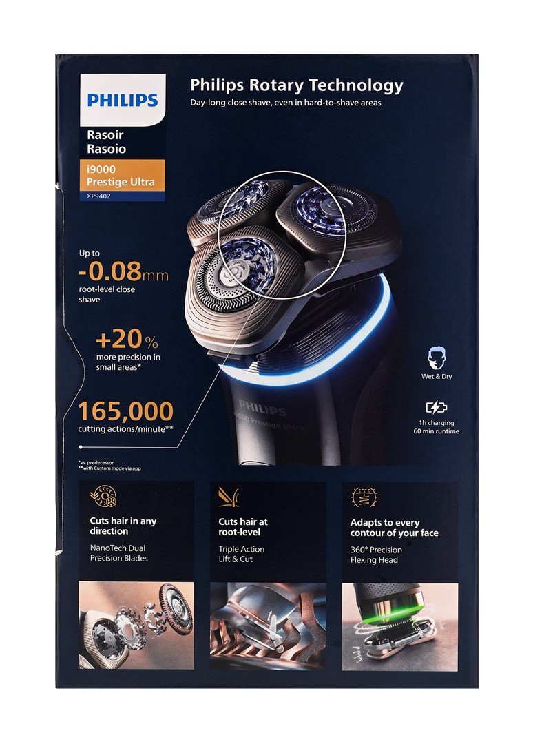 Philips i9000 Prestige Ultra XP9402/31 Elektrisk shaver vd og tr barbering med SkinIQ Pro #6