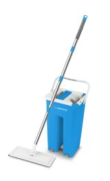 Mop with Bucket Esperanza EHS004 Bl Hvid Mikrofiber #1