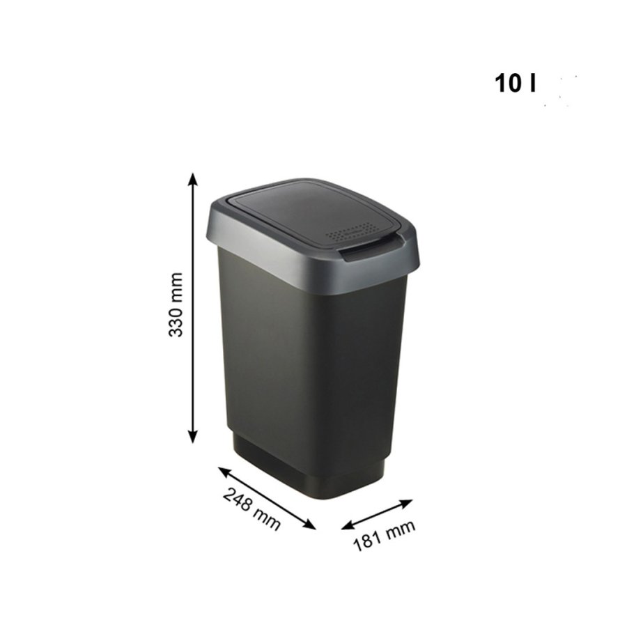 ROTHO Twist Silver - skraldespand  10l #3
