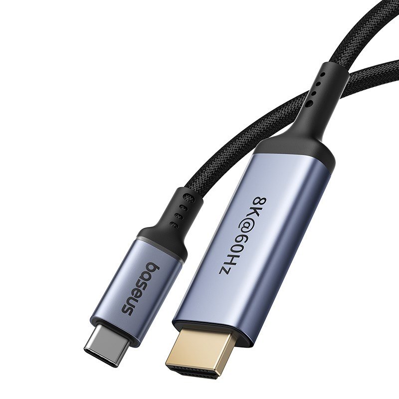 Baseus High Definition Series Fleksibelt USB C til HDMI8K-kabel 1,5 m Sort #3