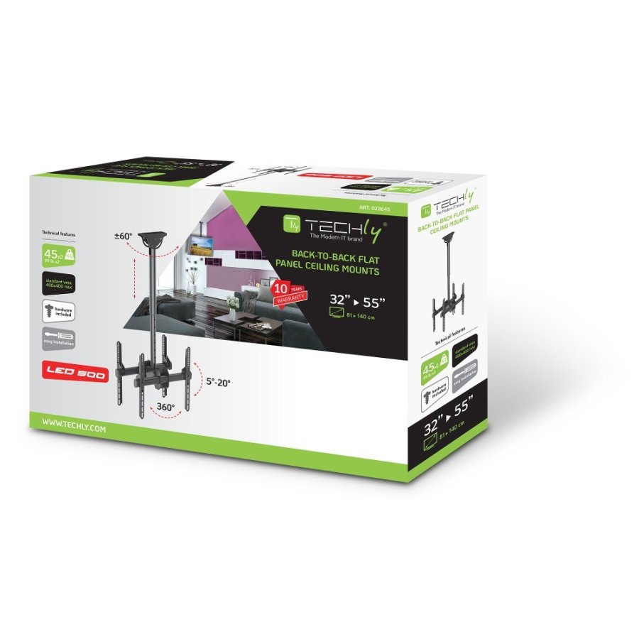 Techly ICA-CPLB 944D skrmbeslag til skiltning 139,7 cm (55