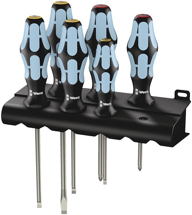 Wera 3334/6 Screwdriver Set Stainless Steel + Rack #1