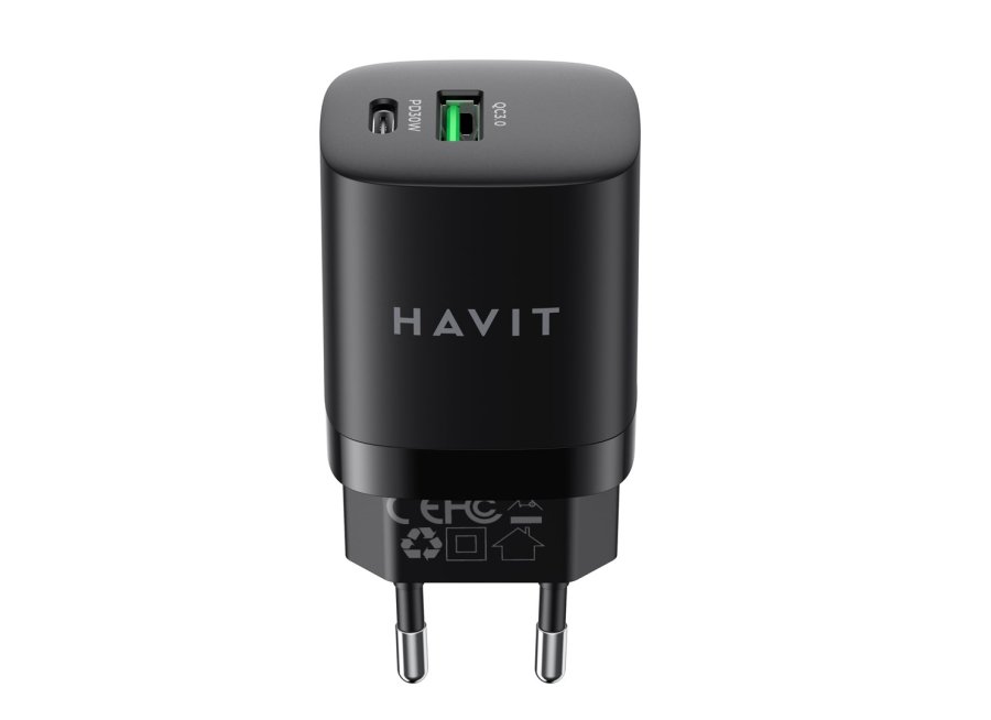 Havit UC30 EU - GaN rejseoplader med to porte 33 W, sort #4