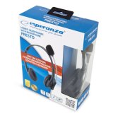 Esperanza EH115 hovedtelefoner/headset Ledningsf�rt Opkald/musik Sort #3