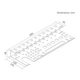 Maclean v�gmonteret opbevaringssystem/v�rkt�jshylde, sort, m�l 40 x 14,5 x 4,6 cm, maks. 30 kg, MC-141 #7
