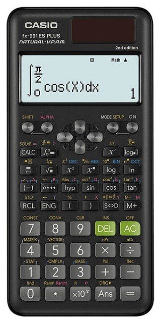VIDENSKABELIG LOMMEREGNER CASIO FX 991ES PLUS 2 SORT, 12-CIFRET DISPLAY #1
