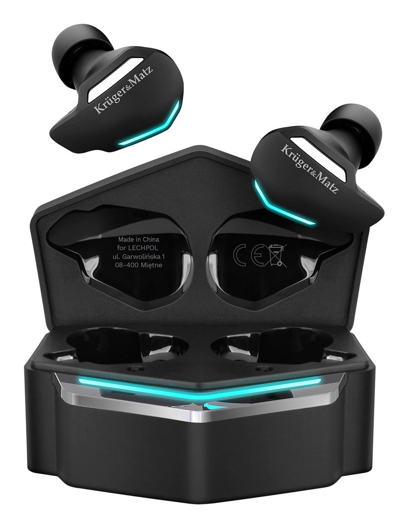 Krger&Matz KMPG3 hovedtelefoner/headset Trdls I rerne Spil Bluetooth Sort, Bl #1